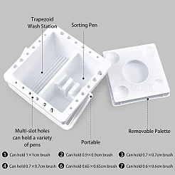 Пластиковая ванна для кистей художника многофункциональная кисть для краски TOOL-PH0001-24