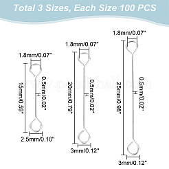 300 шт. 3 стиля подвесок-соединителей из нержавеющей стали 304&nbsp;STAS-UN0042-87