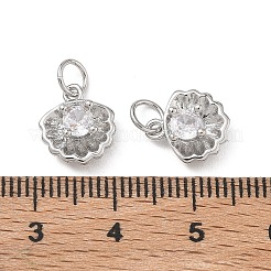 Breloques en laiton zircon cubique transparent&nbsp;KK-D289-49P
