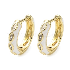 Pendientes de aro de circonio cúbico de micro pave de latón&nbsp;KK-CBA081F-04G-C