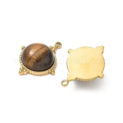 Pendentifs en acier inoxydable 304 et œil de tigre naturel&nbsp;SA-CBA11D7-05G