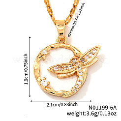 Латунные кристаллы горный хрусталь стрекоза кольцо кулон ожерелья NI8303-1