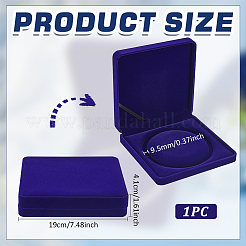 Подарочные коробки для хранения бархатного жемчужного ожерелья CON-WH0086-128B