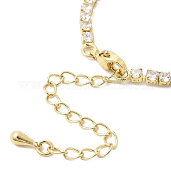 Изготовление теннисного браслета из прозрачных кубических цирконий с инкрустацией из латуни толщиной 2.5 мм.&nbsp;MAK-K024-21G