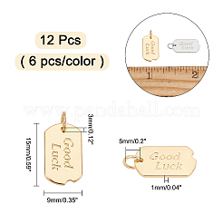 12шт 2 цвета латунные подвески&nbsp;KK-AR0002-15