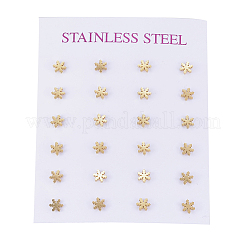 Серьги-гвоздики из нержавеющей стали 304&nbsp;LS-EJEW-E225-01G