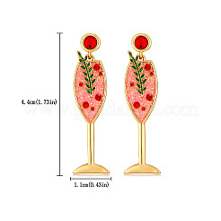 Серьги-гвоздики из латуни в форме кубка&nbsp;FS-WG1DBD2-01