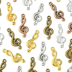 50 шт. 5-х цветные подвески в тибетском стиле со скрипичным ключом TIBEP-FS0001-28