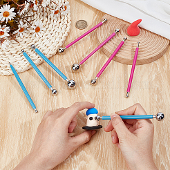 8 шт. 2-х цветные инструменты для скульптуры из нержавеющей стали своими руками AJEW-BC0008-93