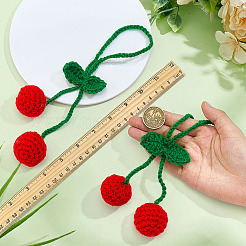 2 шт. полиэстеровая подвеска вишневая&nbsp;HJEW-MA0001-01