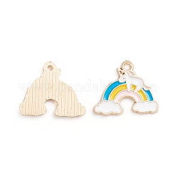 Подвески из эмали и сплава&nbsp;X-ENAM-WH0047-34KCG