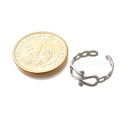 Открытые манжеты-кольца из нержавеющей стали Infinity 304 для женщин&nbsp;RJEW-M046-04P