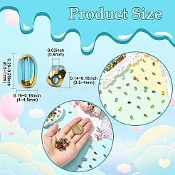 100 pz 10 colori perline di vetro trasparente&nbsp;GLAA-CJ0002-77