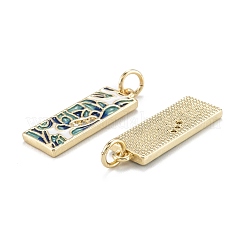 Латунные микропаве прозрачные подвески с фианитом&nbsp;ZIRC-A020-10G