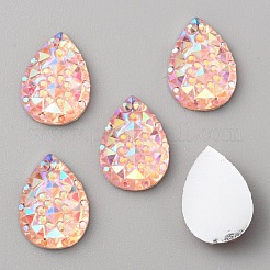 Cabochons strass résine opaque&nbsp;RESI-WH0035-29C