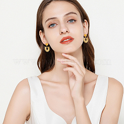 Латунные клипсы серьги KK-SP0001-14G