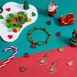 80шт 7 цвета прозрачные стеклянные бусины&nbsp;GLAA-SC0002-81