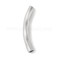 304ステンレス鋼湾曲チューブビーズ  ステンレス鋼色  37x5mm  穴：3mm.&nbsp;STAS-M071-03C-P