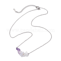 Ожерелья с подвесками из цветных драгоценных камней NJEW-JN05073