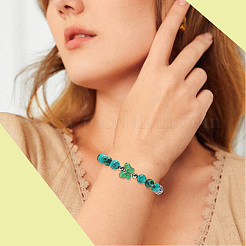 50 шт. стеклянные бусины с эффектом запекания Пикассо&nbsp;GLAA-PA0001-15