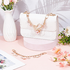 2 шт. 2 стиля розовая цинковая эмаль бант цветок подвеска кабель цепочка кошелек цепи&nbsp;FIND-BBC0004-59