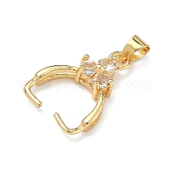 Micro ottone aprono il cestino cubico di zirconio e il pizzico&nbsp;KK-G557-43G