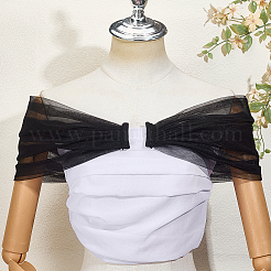 1 par de mangas de encaje nupcial de nailon para mujer&nbsp;AJEW-GF0014-17C