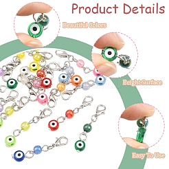20 шт. 10-цветный акриловый кулон от сглаза&nbsp;HJEW-YW00202