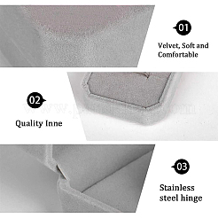 Quadratische Samtringkästen&nbsp;LS-VBOX-WH0002-01C