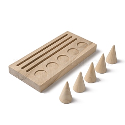 Выставочные витрины кольца древесины бука&nbsp;RDIS-WH0002-12