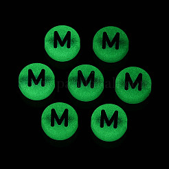 Светящиеся матовые акриловые бусины&nbsp;FACR-T008-02M