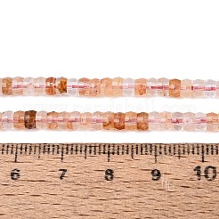 Quartz hématoïde naturel / brins de perles de quartz ferrugineux&nbsp;G-Q606-46A-09