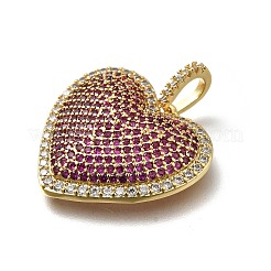 Pendentifs avec zircon cubiques à micro-pavés en laiton&nbsp;KK-C090-43G-03