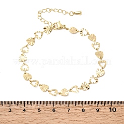 Браслет из латунных звеньев для женщин&nbsp;BJEW-K298-05G