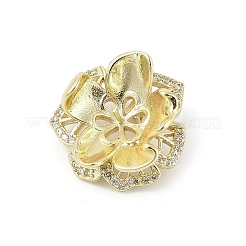 Латунные микро-паве прозрачные кубические цирконии европейские подвески-шармы KK-K297-57G