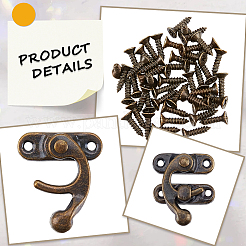 20 Stück 2 Stile Zinklegierung Holzkistenverschluss Verschlüsse&nbsp;DIY-CL0001-36AB