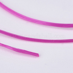 フラット弾性クリスタルストリング  弾性ビーズ糸  ストレッチブレスレット作り用  濃いピンク  0.4mm  約16.4ヤード（15m）/ロール&nbsp;EW-G010-A13
