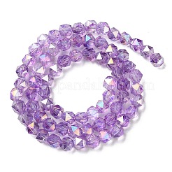 Прозрачные стеклянные бусины гальваническим пряди EGLA-F160-01C