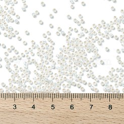 TOHOラウンドシードビーズ  日本製シードビーズ  （pf2100)パーマフィニッシュホワイトオパールシルバー裏地  8/0  3mm  穴：1mm  約10000個/ポンド&nbsp;SEED-TR08-PF2100
