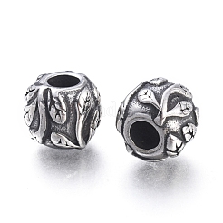 Европейские бусины из нержавеющей стали 304 STAS-F243-36AS