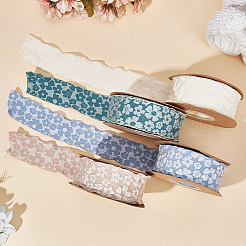 Цветок полиэфирные ленты&nbsp;SRIB-WH20020-053B-01