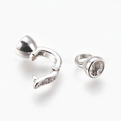Fermoirs à lanière repliables en laiton avec zircone cubique de micro pave&nbsp;LS-KK-P164-05P