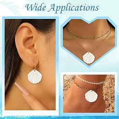 10 шт. подвески из резных натуральных пресноводных ракушек&nbsp;SHEL-YW0001-15