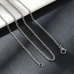 Устойчивые к потускнению модные унисекс ожерелья из нержавеющей стали 304 с крестообразными цепочками NJEW-L043A-09P