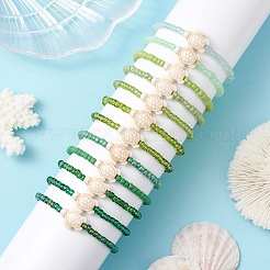 12 шт. браслет из окрашенной синтетической черепахи&nbsp;BJEW-JB13502-01