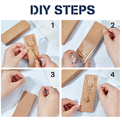 100 шт. картонные карточки для демонстрации ювелирных изделий на брелоке&nbsp;CDIS-PH0001-59B