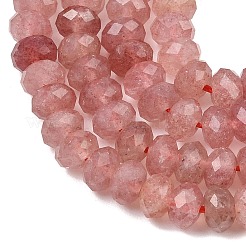 Природного кварца клубники нитей бисера&nbsp;G-C259-A22-5x8mm