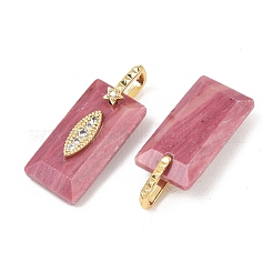 Pendentifs à facettes en rhodonite naturelle&nbsp;GG-CBA4154-06G-06