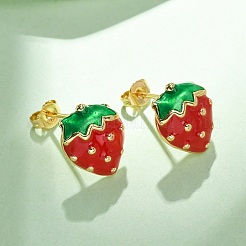 Серьги-гвоздики из латуни EJEW-D322-06G-02