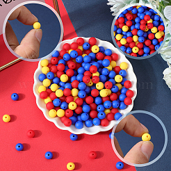 500шт прорезиненные силиконовые акриловые бусины с имитацией силикона OACR-SP0001-33E